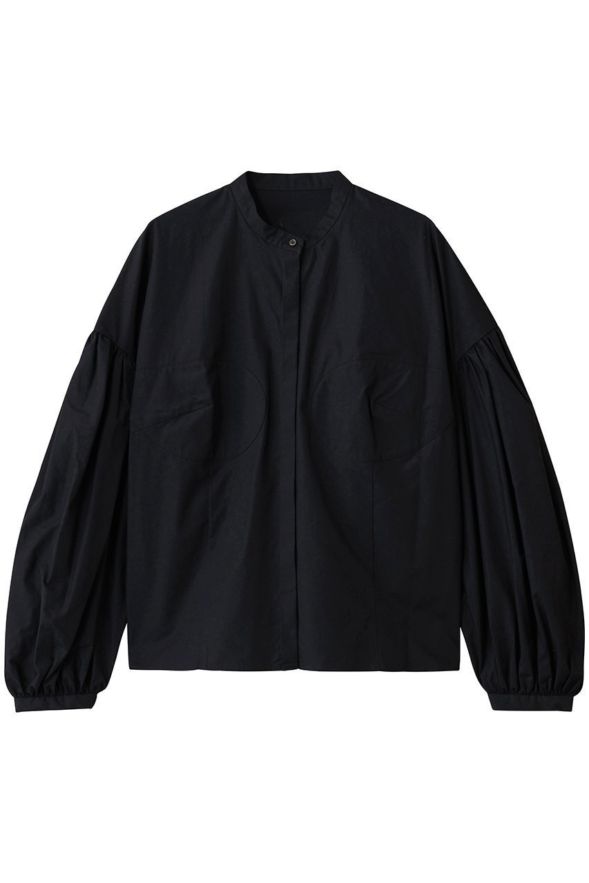 【ハー/HER.】のスイッチングデザインブラウス インテリア・キッズ・メンズ・レディースファッション・服の通販 founy(ファニー) 　ファッション　Fashion　レディースファッション　Fashion for Women　トップス・カットソー　Cut & Sew Tops　シャツ・ブラウス・オフィスカジュアル　Elegant Blouses & Button-Ups　おすすめ　Recommended / Our Picks　スリーブ　Sleeve, Long Sleeve / Short Sleeve　ドレス　Dress, One-Piece　パターン　Pattern, Design Print　フォルム　Silhouette, Form　ロング　Long, Long-Length　ネイビー|ID: prp329100004641623 ipo3291000000035694523