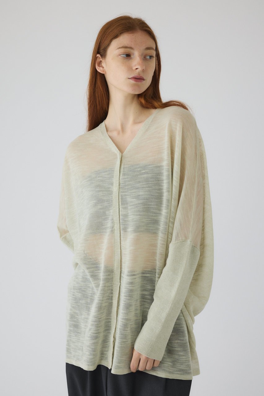 【リムアーク/RIM.ARK】の【8/20 10:00販売開始】Dry touch summer knit C/D/ニットカーディガン インテリア・キッズ・メンズ・レディースファッション・服の通販 founy(ファニー) 　ファッション　Fashion　レディースファッション　Fashion for Women　トップス・カットソー　Cut & Sew Tops　ニット　Knit Tops & Sweaters　カーディガン・羽織り　Layered Style Cardigans　おすすめ　Recommended / Our Picks　カーディガン　Cardigan, Knitwear　リラックス　Relax, Relaxed Fit　ワーク　Workwear, Utility Style　エレガント 上品　Elegant　夏　Summer　新作・新入荷　New Arrivals / New In　旅行　Travel　ライトイエロー|ID: prp329100004641625 ipo3291000000033474085