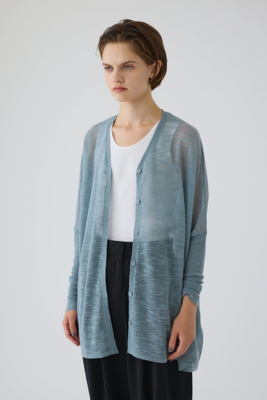 【リムアーク/RIM.ARK】の【8/20 10:00販売開始】Dry touch summer knit C/D/ニットカーディガン インテリア・キッズ・メンズ・レディースファッション・服の通販 founy(ファニー) 　ファッション　Fashion　レディースファッション　Fashion for Women　トップス・カットソー　Cut & Sew Tops　ニット　Knit Tops & Sweaters　カーディガン・羽織り　Layered Style Cardigans　おすすめ　Recommended / Our Picks　カーディガン　Cardigan, Knitwear　リラックス　Relax, Relaxed Fit　ワーク　Workwear, Utility Style　エレガント 上品　Elegant　夏　Summer　新作・新入荷　New Arrivals / New In　旅行　Travel　ライトブルー|ID: prp329100004641625 ipo3291000000033474086