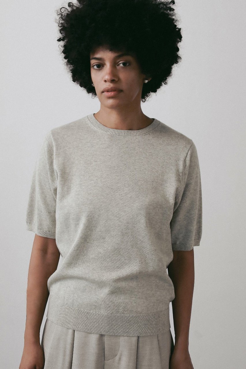 【ハー/HER.】の【8/21 12:00販売開始】ハーフスリーブニットプルオーバー 人気、トレンドファッション・服の通販 founy(ファニー) 　ファッション　Fashion　レディースファッション　Fashion for Women　トップス・カットソー　Cut & Sew Tops　ニット　Knit Tops & Sweaters　カジュアルプルオーバー・ニットトップス　Pullovers & Knit Tops / Casual Pullovers　2025年　2025　2025-2026秋冬・A/W　Autumn/Winter 2025–26 AW25–26　スリーブ　Sleeve, Long Sleeve / Short Sleeve　ハーフ　Half, Half-Length　ボトム　Bottoms, Lower Wear　A/W・秋冬　Autumn/Winter　other-6|ID: prp329100004641626 ipo3291000000033474102