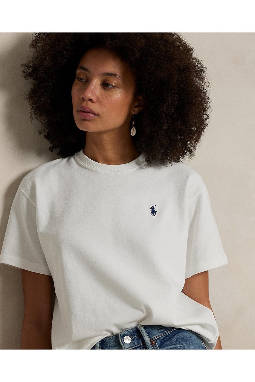 【ラルフローレン/RALPH LAUREN】の【POLO RALPH LAUREN】コットン ジャージー クルーネック Tシャツ 人気、トレンドファッション・服の通販 founy(ファニー) 　ファッション　Fashion　レディースファッション　Fashion for Women　トップス・カットソー　Cut & Sew Tops　シャツ・ブラウス・オフィスカジュアル　Elegant Blouses & Button-Ups　ロングTシャツ・Tシャツ　Longline T-Shirts & Tees　カットソー・ベーシックTシャツ　Cut-and-Sewn Tops / Stretch Tees & Basics　インナー　Innerwear　ショート　Short, Short Length　ジャケット　Jacket, Outerwear　スリーブ　Sleeve, Long Sleeve / Short Sleeve　デニム　Denim, Jeans Material　フィット　Fit, Slim Fit　リラックス　Relax, Relaxed Fit　エレガント 上品　Elegant　other-2|ID: prp329100004642539 ipo3291000000035753451