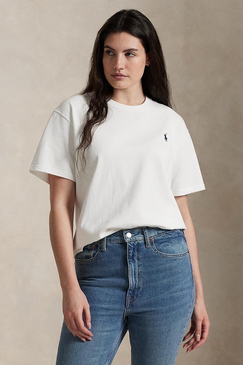 【ラルフローレン/RALPH LAUREN】の【POLO RALPH LAUREN】コットン ジャージー クルーネック Tシャツ 人気、トレンドファッション・服の通販 founy(ファニー) 　ファッション　Fashion　レディースファッション　Fashion for Women　トップス・カットソー　Cut & Sew Tops　シャツ・ブラウス・オフィスカジュアル　Elegant Blouses & Button-Ups　ロングTシャツ・Tシャツ　Longline T-Shirts & Tees　カットソー・ベーシックTシャツ　Cut-and-Sewn Tops / Stretch Tees & Basics　インナー　Innerwear　ショート　Short, Short Length　ジャケット　Jacket, Outerwear　スリーブ　Sleeve, Long Sleeve / Short Sleeve　デニム　Denim, Jeans Material　フィット　Fit, Slim Fit　リラックス　Relax, Relaxed Fit　エレガント 上品　Elegant　other-6|ID: prp329100004642539 ipo3291000000035753455