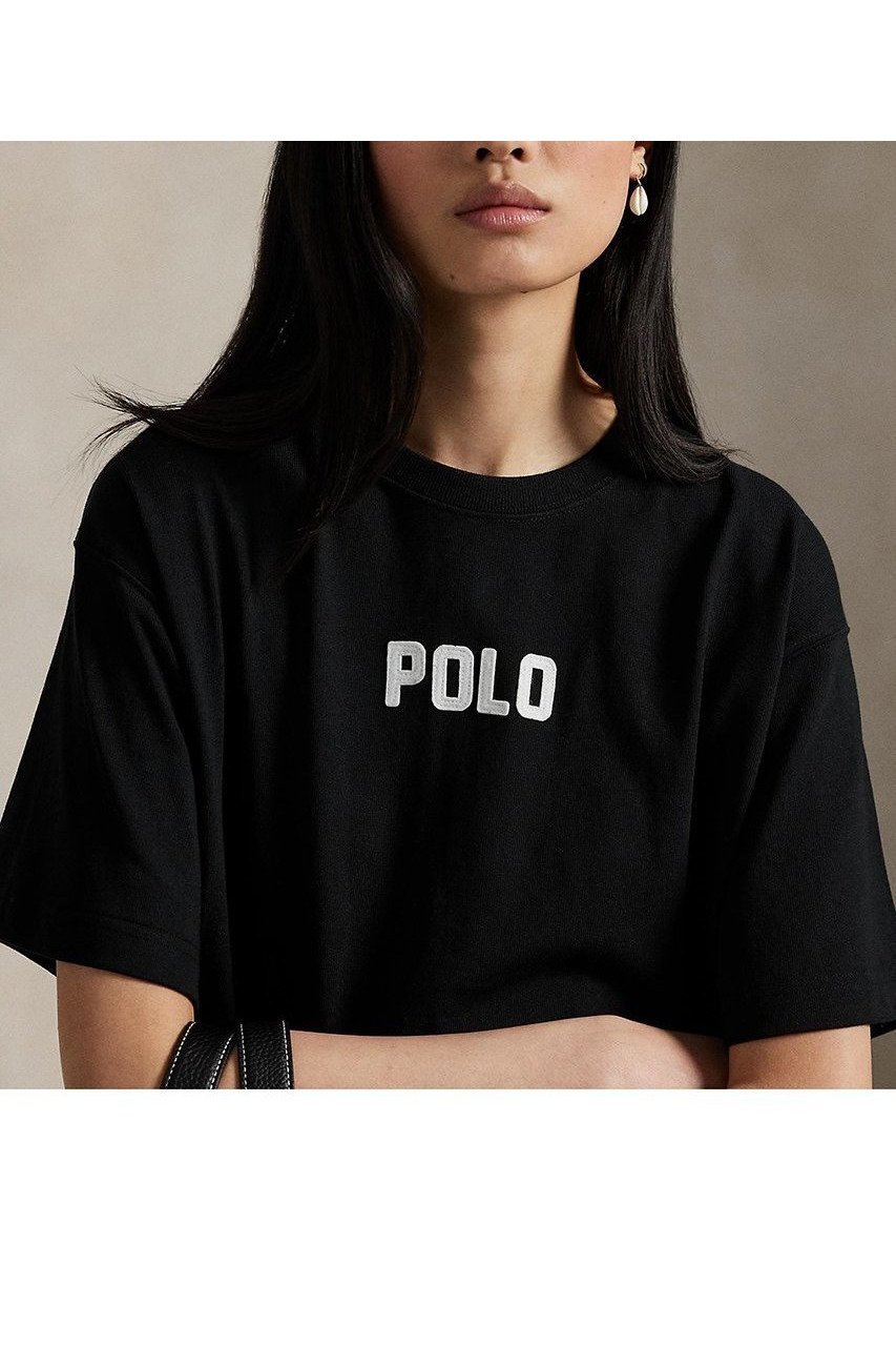 【ラルフローレン/RALPH LAUREN】の【POLO RALPH LAUREN】ロゴ コットン ジャージー クルーネック Tシャツ 人気、トレンドファッション・服の通販 founy(ファニー) 　ファッション　Fashion　レディースファッション　Fashion for Women　トップス・カットソー　Cut & Sew Tops　シャツ・ブラウス・オフィスカジュアル　Elegant Blouses & Button-Ups　ロングTシャツ・Tシャツ　Longline T-Shirts & Tees　カットソー・ベーシックTシャツ　Cut-and-Sewn Tops / Stretch Tees & Basics　2025年　2025　2025-2026秋冬・A/W　Autumn/Winter 2025–26 AW25–26　ショート　Short, Short Length　シンプル　Simple, Minimal　スラックス　Slacks, Dress Pants　スリーブ　Sleeve, Long Sleeve / Short Sleeve　デニム　Denim, Jeans Material　フィット　Fit, Slim Fit　フェミニン　Feminine, Girly　フロント　Front, Front Design　A/W・秋冬　Autumn/Winter　other-2|ID: prp329100004642540 ipo3291000000033486423