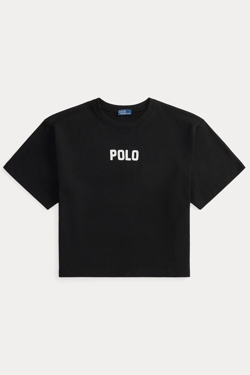 【ラルフローレン/RALPH LAUREN】の【POLO RALPH LAUREN】ロゴ コットン ジャージー クルーネック Tシャツ インテリア・キッズ・メンズ・レディースファッション・服の通販 founy(ファニー) 　ファッション　Fashion　レディースファッション　Fashion for Women　トップス・カットソー　Cut & Sew Tops　シャツ・ブラウス・オフィスカジュアル　Elegant Blouses & Button-Ups　ロングTシャツ・Tシャツ　Longline T-Shirts & Tees　カットソー・ベーシックTシャツ　Cut-and-Sewn Tops / Stretch Tees & Basics　ショート　Short, Short Length　シンプル　Simple, Minimal　スラックス　Slacks, Dress Pants　スリーブ　Sleeve, Long Sleeve / Short Sleeve　デニム　Denim, Jeans Material　フィット　Fit, Slim Fit　フェミニン　Feminine, Girly　フロント　Front, Front Design　ブラック|ID: prp329100004642540 ipo3291000000035651888