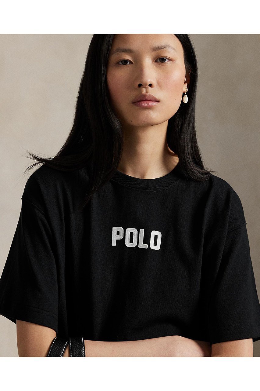 【ラルフローレン/RALPH LAUREN】の【POLO RALPH LAUREN】ロゴ コットン ジャージー クルーネック Tシャツ 人気、トレンドファッション・服の通販 founy(ファニー) 　ファッション　Fashion　レディースファッション　Fashion for Women　トップス・カットソー　Cut & Sew Tops　シャツ・ブラウス・オフィスカジュアル　Elegant Blouses & Button-Ups　ロングTシャツ・Tシャツ　Longline T-Shirts & Tees　カットソー・ベーシックTシャツ　Cut-and-Sewn Tops / Stretch Tees & Basics　ショート　Short, Short Length　シンプル　Simple, Minimal　スラックス　Slacks, Dress Pants　スリーブ　Sleeve, Long Sleeve / Short Sleeve　デニム　Denim, Jeans Material　フィット　Fit, Slim Fit　フェミニン　Feminine, Girly　フロント　Front, Front Design　other-2|ID: prp329100004642540 ipo3291000000035651890