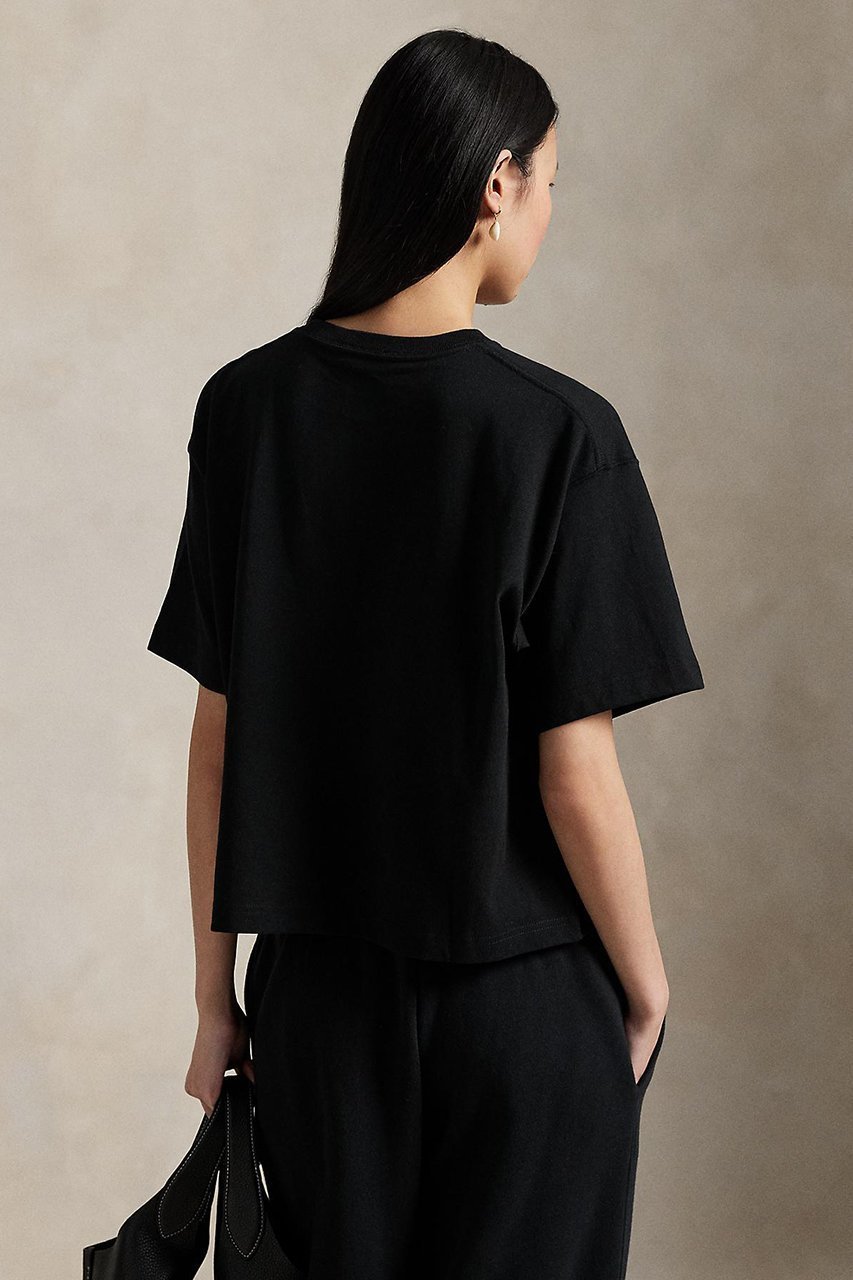 【ラルフローレン/RALPH LAUREN】の【POLO RALPH LAUREN】ロゴ コットン ジャージー クルーネック Tシャツ 人気、トレンドファッション・服の通販 founy(ファニー) 　ファッション　Fashion　レディースファッション　Fashion for Women　トップス・カットソー　Cut & Sew Tops　シャツ・ブラウス・オフィスカジュアル　Elegant Blouses & Button-Ups　ロングTシャツ・Tシャツ　Longline T-Shirts & Tees　カットソー・ベーシックTシャツ　Cut-and-Sewn Tops / Stretch Tees & Basics　ショート　Short, Short Length　シンプル　Simple, Minimal　スラックス　Slacks, Dress Pants　スリーブ　Sleeve, Long Sleeve / Short Sleeve　デニム　Denim, Jeans Material　フィット　Fit, Slim Fit　フェミニン　Feminine, Girly　フロント　Front, Front Design　other-4|ID: prp329100004642540 ipo3291000000035651892