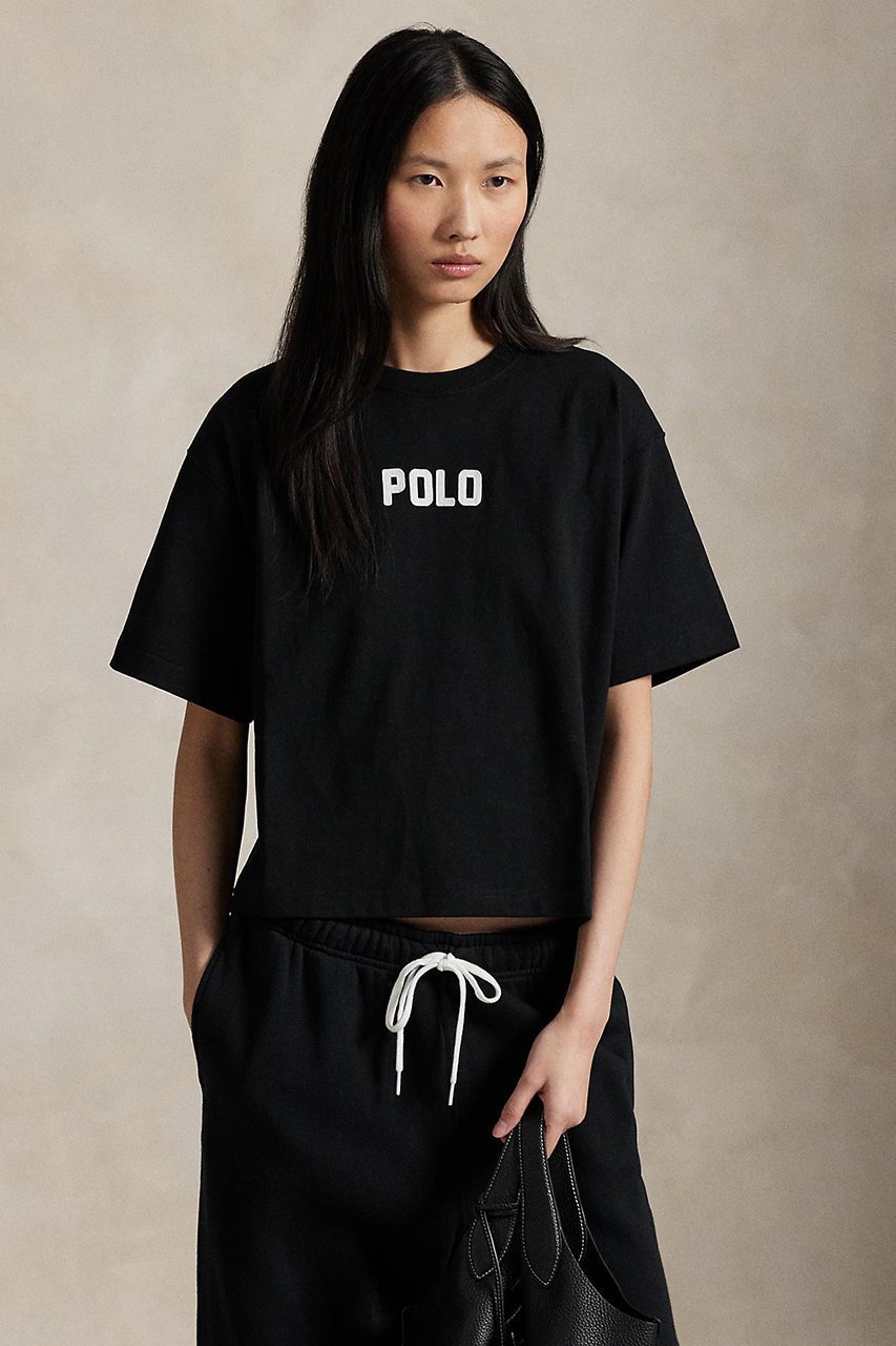 【ラルフローレン/RALPH LAUREN】の【POLO RALPH LAUREN】ロゴ コットン ジャージー クルーネック Tシャツ 人気、トレンドファッション・服の通販 founy(ファニー) 　ファッション　Fashion　レディースファッション　Fashion for Women　トップス・カットソー　Cut & Sew Tops　シャツ・ブラウス・オフィスカジュアル　Elegant Blouses & Button-Ups　ロングTシャツ・Tシャツ　Longline T-Shirts & Tees　カットソー・ベーシックTシャツ　Cut-and-Sewn Tops / Stretch Tees & Basics　ショート　Short, Short Length　シンプル　Simple, Minimal　スラックス　Slacks, Dress Pants　スリーブ　Sleeve, Long Sleeve / Short Sleeve　デニム　Denim, Jeans Material　フィット　Fit, Slim Fit　フェミニン　Feminine, Girly　フロント　Front, Front Design　other-5|ID: prp329100004642540 ipo3291000000035651893