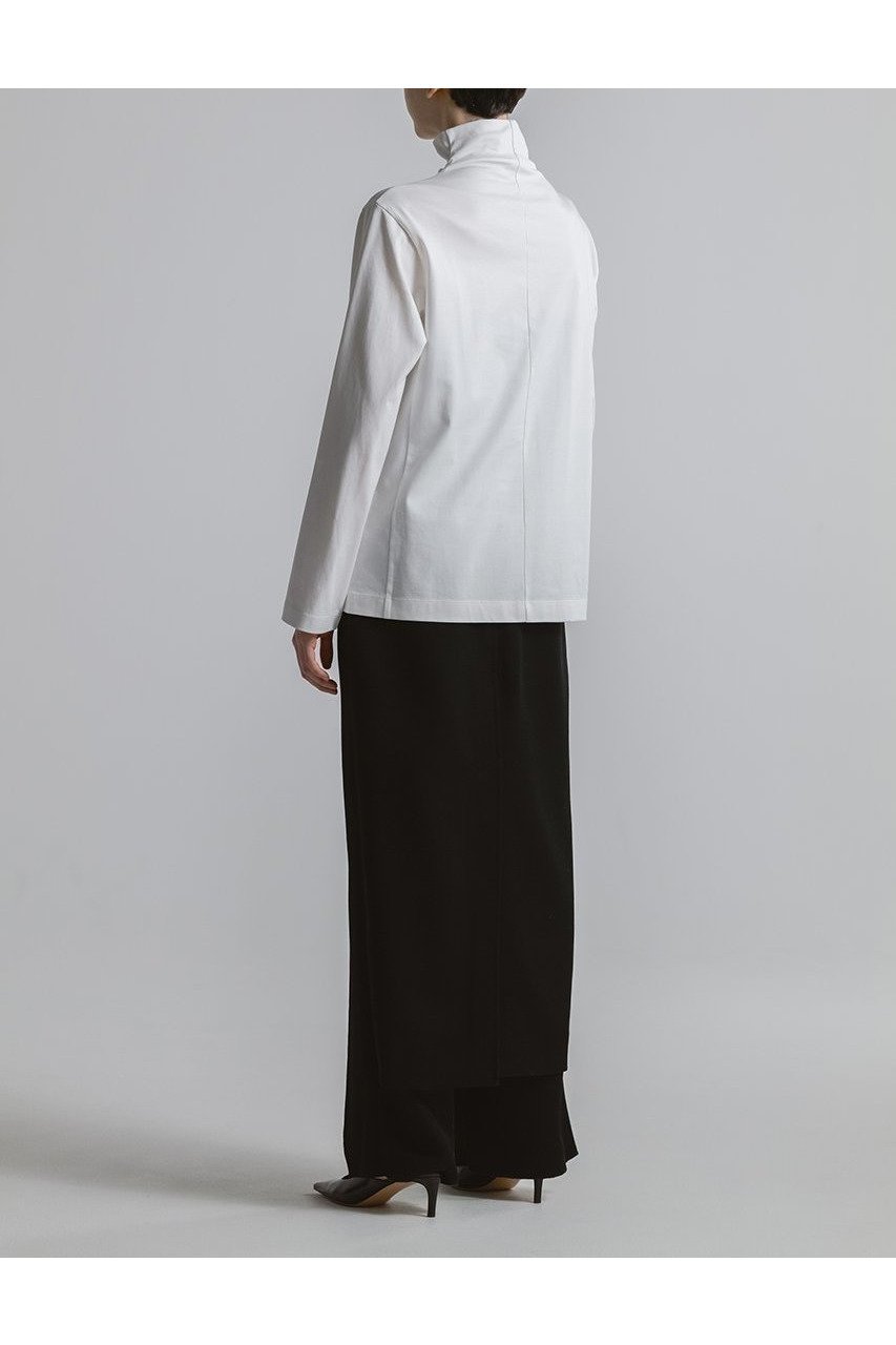 【チノ/CINOH】のCOTTON ジャージー ハイ ネック Tシャツ 人気、トレンドファッション・服の通販 founy(ファニー) 　ファッション　Fashion　レディースファッション　Fashion for Women　トップス・カットソー　Cut & Sew Tops　シャツ・ブラウス・オフィスカジュアル　Elegant Blouses & Button-Ups　ロングTシャツ・Tシャツ　Longline T-Shirts & Tees　カットソー・ベーシックTシャツ　Cut-and-Sewn Tops / Stretch Tees & Basics　2025年　2025　2025-2026秋冬・A/W　Autumn/Winter 2025–26 AW25–26　インド　Indian Textile　カットソー　Cut and Sewn Top　スリーブ　Sleeve, Long Sleeve / Short Sleeve　ドレープ　Drape, Draping Fabric　ハイネック　High Neck, Mock Neck　ロング　Long, Long-Length　A/W・秋冬　Autumn/Winter　other-7|ID: prp329100004642541 ipo3291000000033486435