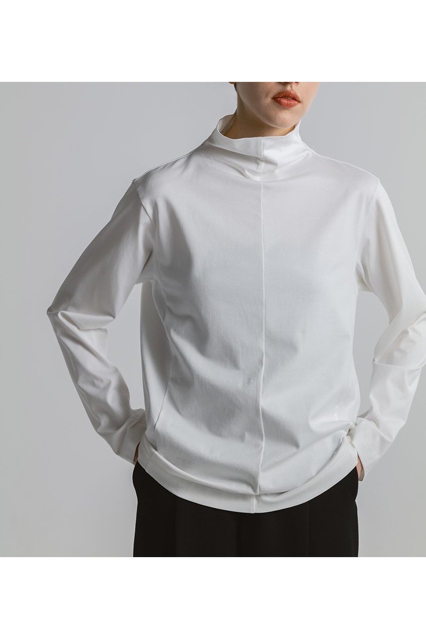 【チノ/CINOH】のCOTTON ジャージー ハイ ネック Tシャツ 人気、トレンドファッション・服の通販 founy(ファニー) 　ファッション　Fashion　レディースファッション　Fashion for Women　トップス・カットソー　Cut & Sew Tops　シャツ・ブラウス・オフィスカジュアル　Elegant Blouses & Button-Ups　ロングTシャツ・Tシャツ　Longline T-Shirts & Tees　カットソー・ベーシックTシャツ　Cut-and-Sewn Tops / Stretch Tees & Basics　2025年　2025　2025-2026秋冬・A/W　Autumn/Winter 2025–26 AW25–26　インド　Indian Textile　カットソー　Cut and Sewn Top　スリーブ　Sleeve, Long Sleeve / Short Sleeve　ドレープ　Drape, Draping Fabric　ハイネック　High Neck, Mock Neck　ロング　Long, Long-Length　A/W・秋冬　Autumn/Winter　other-8|ID: prp329100004642541 ipo3291000000033486436
