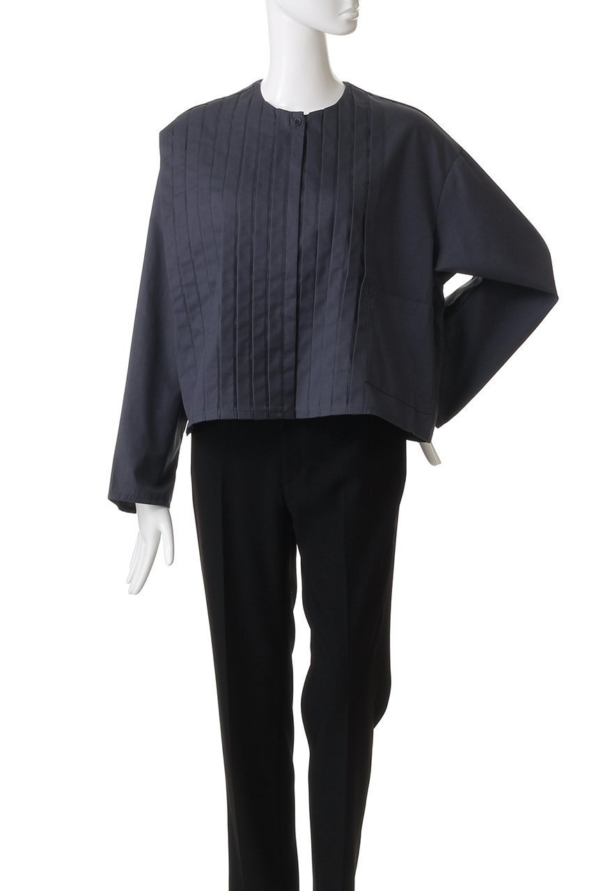【ミズイロ インド/mizuiro ind】のcrew neck pin tucked shirt シャツ 人気、トレンドファッション・服の通販 founy(ファニー) 　ファッション　Fashion　レディースファッション　Fashion for Women　トップス・カットソー　Cut & Sew Tops　シャツ・ブラウス・オフィスカジュアル　Elegant Blouses & Button-Ups　2025年　2025　2025-2026秋冬・A/W　Autumn/Winter 2025–26 AW25–26　スリーブ　Sleeve, Long Sleeve / Short Sleeve　フェミニン　Feminine, Girly　ロング　Long, Long-Length　A/W・秋冬　Autumn/Winter　other-2|ID: prp329100004642550 ipo3291000000033486506