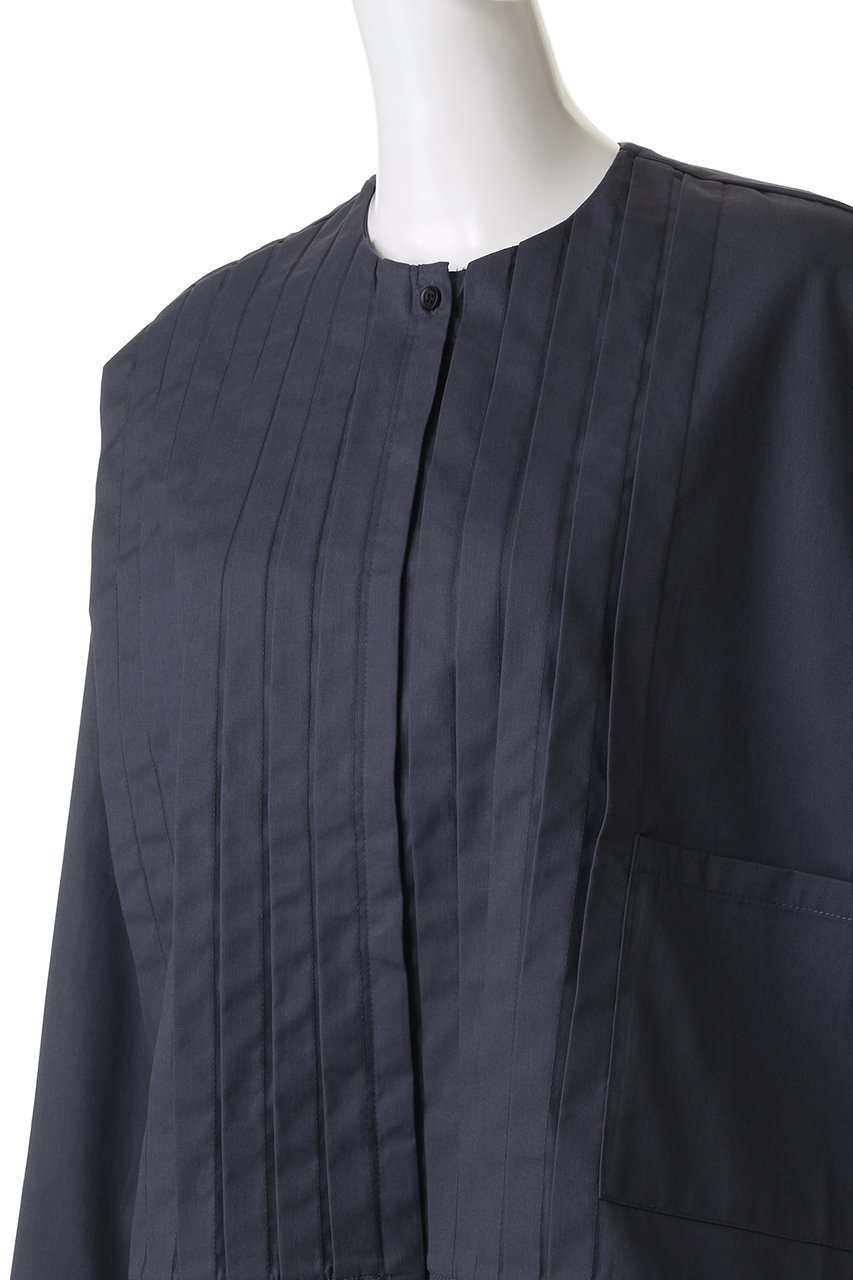 【ミズイロ インド/mizuiro ind】のcrew neck pin tucked shirt シャツ 人気、トレンドファッション・服の通販 founy(ファニー) 　ファッション　Fashion　レディースファッション　Fashion for Women　トップス・カットソー　Cut & Sew Tops　シャツ・ブラウス・オフィスカジュアル　Elegant Blouses & Button-Ups　2025年　2025　2025-2026秋冬・A/W　Autumn/Winter 2025–26 AW25–26　スリーブ　Sleeve, Long Sleeve / Short Sleeve　フェミニン　Feminine, Girly　ロング　Long, Long-Length　A/W・秋冬　Autumn/Winter　other-5|ID: prp329100004642550 ipo3291000000033486513