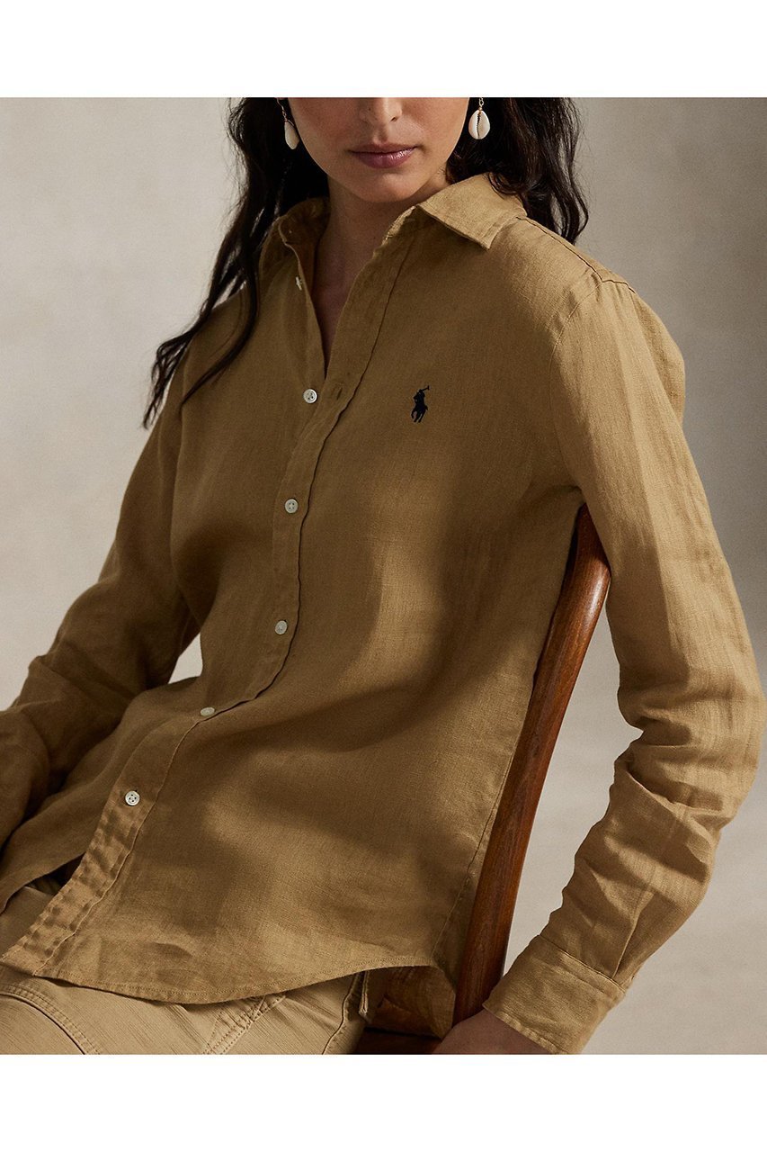 【ラルフローレン/RALPH LAUREN】の【POLO RALPH LAUREN】クラシック フィット リネン シャツ 人気、トレンドファッション・服の通販 founy(ファニー) 　ファッション　Fashion　レディースファッション　Fashion for Women　トップス・カットソー　Cut & Sew Tops　シャツ・ブラウス・オフィスカジュアル　Elegant Blouses & Button-Ups　2025年　2025　2025-2026秋冬・A/W　Autumn/Winter 2025–26 AW25–26　クラシック　Classic, Timeless Style　スリーブ　Sleeve, Long Sleeve / Short Sleeve　フィット　Fit, Slim Fit　リネン　Linen, Linen Fabric　リラックス　Relax, Relaxed Fit　ロング　Long, Long-Length　エレガント 上品　Elegant　A/W・秋冬　Autumn/Winter　other-2|ID: prp329100004642552 ipo3291000000033486525