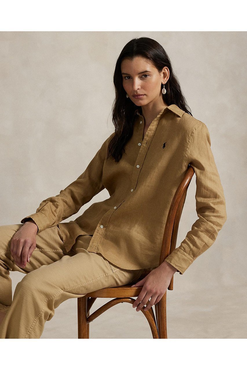【ラルフローレン/RALPH LAUREN】の【POLO RALPH LAUREN】クラシック フィット リネン シャツ 人気、トレンドファッション・服の通販 founy(ファニー) 　ファッション　Fashion　レディースファッション　Fashion for Women　トップス・カットソー　Cut & Sew Tops　シャツ・ブラウス・オフィスカジュアル　Elegant Blouses & Button-Ups　2025年　2025　2025-2026秋冬・A/W　Autumn/Winter 2025–26 AW25–26　クラシック　Classic, Timeless Style　スリーブ　Sleeve, Long Sleeve / Short Sleeve　フィット　Fit, Slim Fit　リネン　Linen, Linen Fabric　リラックス　Relax, Relaxed Fit　ロング　Long, Long-Length　エレガント 上品　Elegant　A/W・秋冬　Autumn/Winter　other-4|ID: prp329100004642552 ipo3291000000033486528
