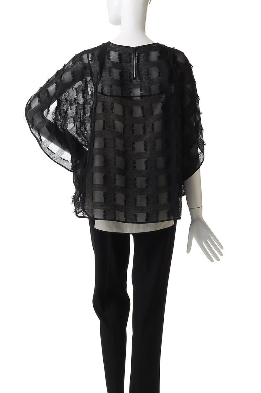 【ドメル/DOMELLE】のシルク ジャカード オーガンジー ブラウス 人気、トレンドファッション・服の通販 founy(ファニー) 　ファッション　Fashion　レディースファッション　Fashion for Women　トップス・カットソー　Cut & Sew Tops　シャツ・ブラウス・オフィスカジュアル　Elegant Blouses & Button-Ups　2025年　2025　2025-2026秋冬・A/W　Autumn/Winter 2025–26 AW25–26　おすすめ　Recommended / Our Picks　インナー　Innerwear　オーガンジー　Organza Fabric　シルク　Silk, 100% Silk　ジャカード／ジャガード　Jacquard, Woven Pattern　スリーブ　Sleeve, Long Sleeve / Short Sleeve　バルーン　Balloon, Balloon Silhouette　パイピング　Piping, Trim Design　ブロック　Block, Solid Block Pattern　ボトム　Bottoms, Lower Wear　ロング　Long, Long-Length　ワイド　Wide, Wide Fit　A/W・秋冬　Autumn/Winter　other-4|ID: prp329100004642553 ipo3291000000033486539