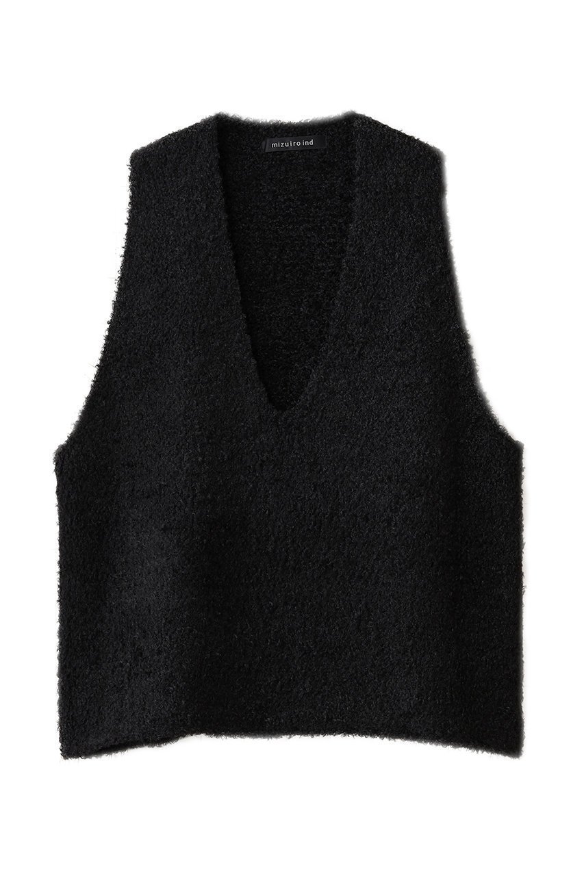 【ミズイロ インド/mizuiro ind】のhairly V neck vest ベスト インテリア・キッズ・メンズ・レディースファッション・服の通販 founy(ファニー) 　ファッション　Fashion　レディースファッション　Fashion for Women　トップス・カットソー　Cut & Sew Tops　ニット　Knit Tops & Sweaters　ベスト&ジレ / 重ね着スタイル　Vests & Gilets　カジュアルプルオーバー・ニットトップス　Pullovers & Knit Tops / Casual Pullovers　2025年　2025　2025-2026秋冬・A/W　Autumn/Winter 2025–26 AW25–26　おすすめ　Recommended / Our Picks　カットソー　Cut and Sewn Top　ベスト　Vest, Waistcoat　ロング　Long, Long-Length　A/W・秋冬　Autumn/Winter　black|ID: prp329100004642555 ipo3291000000033486551