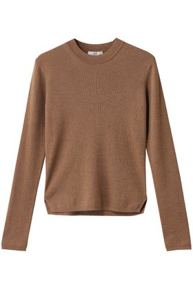 【エイトン/ATON】 RAMIE WOOL リブモックネックセーター人気、トレンドファッション・服の通販 founy(ファニー) ファッション Fashion レディースファッション Fashion for Women トップス・カットソー Cut & Sew Tops ニット Knit Tops & Sweaters カジュアルプルオーバー・ニットトップス Pullovers & Knit Tops / Casual Pullovers インナー Innerwear スリーブ Sleeve, Long Sleeve / Short Sleeve セーター Sweater, Knitwear ネップ Nepp, Slub Yarn モックネック Mock Neck, Short Turtleneck ロング Long, Long-Length 定番 Standard, Basic Item |ID:prp329100004642556