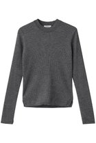 【エイトン/ATON】のRAMIE WOOL リブモックネックセーター チャコールグレー|ID: prp329100004642556 ipo3291000000035753499