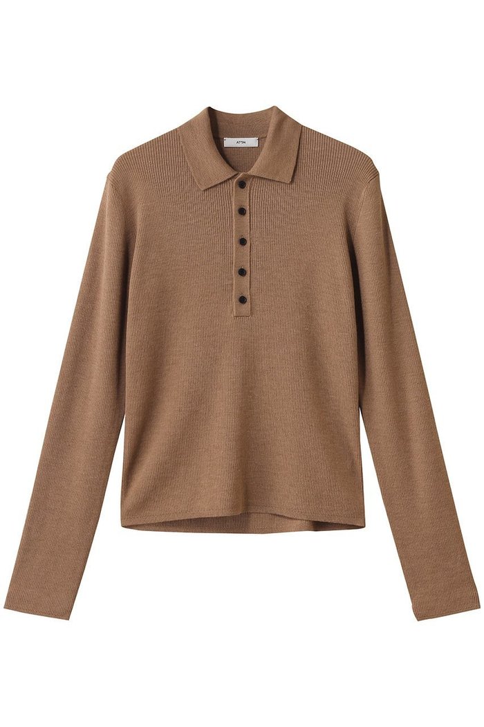 【エイトン/ATON】のRAMIE WOOL リブポロセーター インテリア・キッズ・メンズ・レディースファッション・服の通販 founy(ファニー) https://founy.com/ ファッション Fashion レディースファッション Fashion for Women トップス・カットソー Cut & Sew Tops ニット Knit Tops & Sweaters カジュアルプルオーバー・ニットトップス Pullovers & Knit Tops / Casual Pullovers 2025年 2025 2025-2026秋冬・A/W Autumn/Winter 2025–26 AW25–26 インナー Innerwear スリーブ Sleeve, Long Sleeve / Short Sleeve セーター Sweater, Knitwear ネップ Nepp, Slub Yarn ロング Long, Long-Length A/W・秋冬 Autumn/Winter |ID: prp329100004642557 ipo3291000000033486569