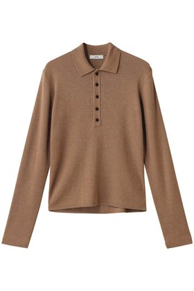 【エイトン/ATON】 RAMIE WOOL リブポロセーター人気、トレンドファッション・服の通販 founy(ファニー) ファッション Fashion レディースファッション Fashion for Women トップス・カットソー Cut & Sew Tops ニット Knit Tops & Sweaters カジュアルプルオーバー・ニットトップス Pullovers & Knit Tops / Casual Pullovers インナー Innerwear スリーブ Sleeve, Long Sleeve / Short Sleeve セーター Sweater, Knitwear ネップ Nepp, Slub Yarn ロング Long, Long-Length |ID:prp329100004642557