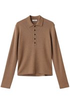 【エイトン/ATON】のRAMIE WOOL リブポロセーター ベージュ|ID: prp329100004642557 ipo3291000000035753505