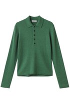 【エイトン/ATON】のRAMIE WOOL リブポロセーター グリーン|ID: prp329100004642557 ipo3291000000035753506
