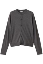 【エイトン/ATON】のGARMENT DYED CASHMERE SILK クルーネックカーディガン チャコールグレー|ID: prp329100004642559 ipo3291000000036101336