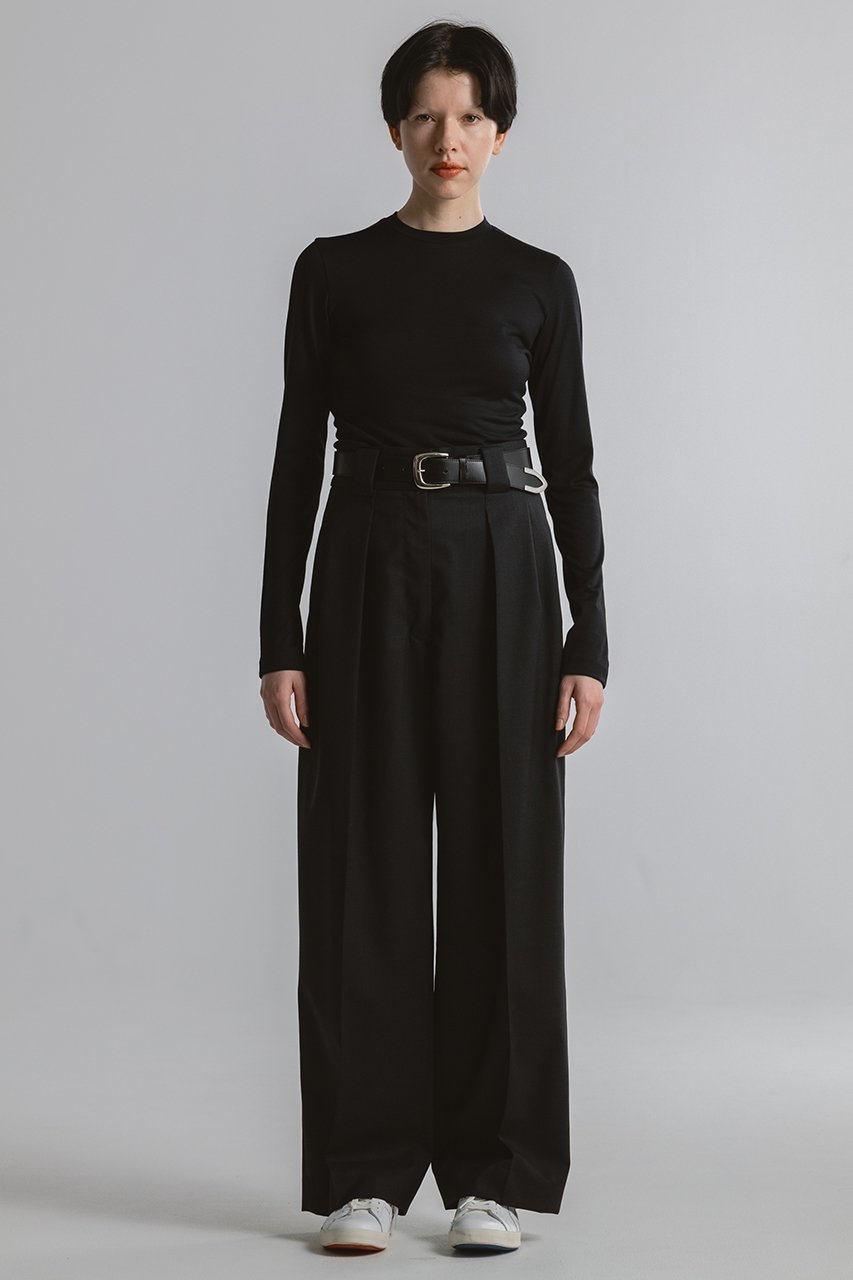 【チノ/CINOH】のT/W ツイル ハイ ウエスト ツータック パンツ 人気、トレンドファッション・服の通販 founy(ファニー) 　ファッション　Fashion　レディースファッション　Fashion for Women　パンツ　Pants & Trousers　カットソー　Cut and Sewn Top　ツイル　Twist, Twisted Detail　フロント　Front, Front Design　other-7|ID: prp329100004642567 ipo3291000000035651908