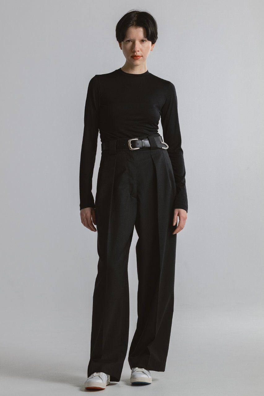 【チノ/CINOH】のT/W ツイル ハイ ウエスト ツータック パンツ 人気、トレンドファッション・服の通販 founy(ファニー) 　ファッション　Fashion　レディースファッション　Fashion for Women　パンツ　Pants & Trousers　カットソー　Cut and Sewn Top　ツイル　Twist, Twisted Detail　フロント　Front, Front Design　other-8|ID: prp329100004642567 ipo3291000000035651909