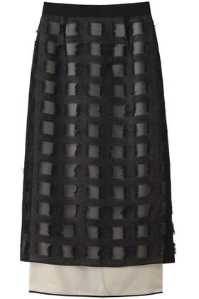 【ドメル/DOMELLE】 シルク ジャカード オーガンジー スカート人気、トレンドファッション・服の通販 founy(ファニー) ファッション Fashion レディースファッション Fashion for Women スカート Skirts ロングスカート Long Skirts / Maxi & Midi Skirts 2025年 2025 2025-2026秋冬・A/W Autumn/Winter 2025–26 AW25–26 おすすめ Recommended / Our Picks オーガンジー Organza Fabric シルク Silk, 100% Silk ジャカード／ジャガード Jacquard, Woven Pattern ストレート Straight, Straight Cut スリット Slit, Slit Detail セットアップ Set-Up, Coordinated Outfit パイピング Piping, Trim Design ブロック Block, Solid Block Pattern ラウンド Round, Round Neck ロング Long, Long-Length A/W・秋冬 Autumn/Winter |ID:prp329100004642573