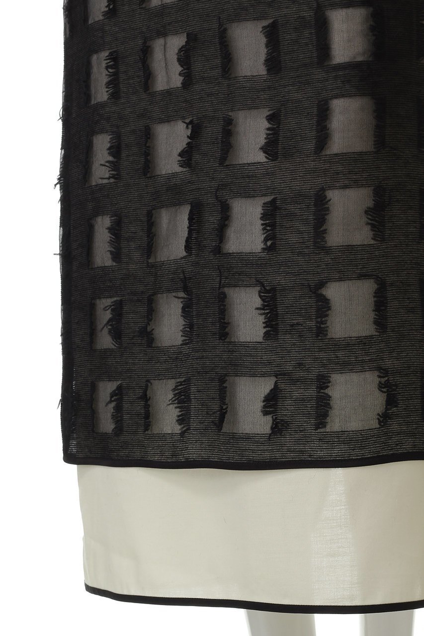 【ドメル/DOMELLE】のシルク ジャカード オーガンジー スカート 人気、トレンドファッション・服の通販 founy(ファニー) 　ファッション　Fashion　レディースファッション　Fashion for Women　スカート　Skirts　ロングスカート　Long Skirts / Maxi & Midi Skirts　2025年　2025　2025-2026秋冬・A/W　Autumn/Winter 2025–26 AW25–26　おすすめ　Recommended / Our Picks　オーガンジー　Organza Fabric　シルク　Silk, 100% Silk　ジャカード／ジャガード　Jacquard, Woven Pattern　ストレート　Straight, Straight Cut　スリット　Slit, Slit Detail　セットアップ　Set-Up, Coordinated Outfit　パイピング　Piping, Trim Design　ブロック　Block, Solid Block Pattern　ラウンド　Round, Round Neck　ロング　Long, Long-Length　A/W・秋冬　Autumn/Winter　other-5|ID: prp329100004642573 ipo3291000000033486725
