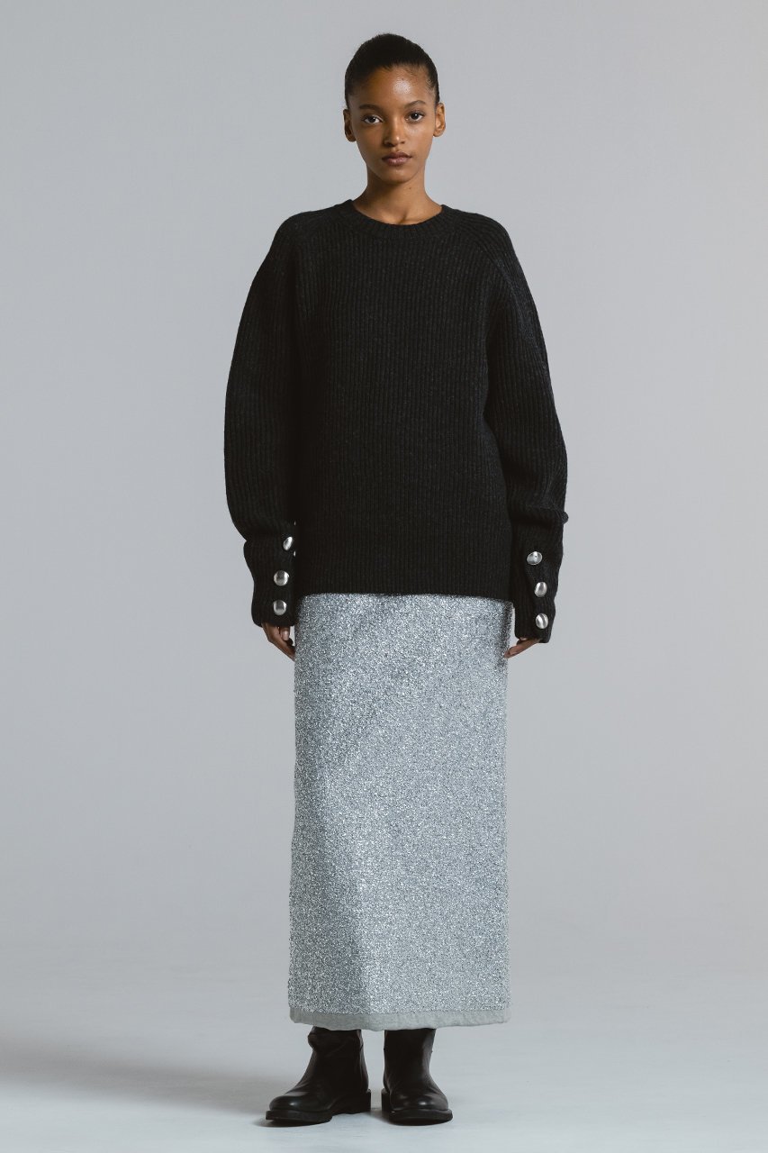 【チノ/CINOH】のGLITTER ニット スカート 人気、トレンドファッション・服の通販 founy(ファニー) 　ファッション　Fashion　レディースファッション　Fashion for Women　スカート　Skirts　ロングスカート　Long Skirts / Maxi & Midi Skirts　2025年　2025　2025-2026秋冬・A/W　Autumn/Winter 2025–26 AW25–26　エレガント 上品　Elegant　シューズ　Shoes, Footwear　シンプル　Simple, Minimal　スリット　Slit, Slit Detail　ロング　Long, Long-Length　A/W・秋冬　Autumn/Winter　other-6|ID: prp329100004642574 ipo3291000000033486739
