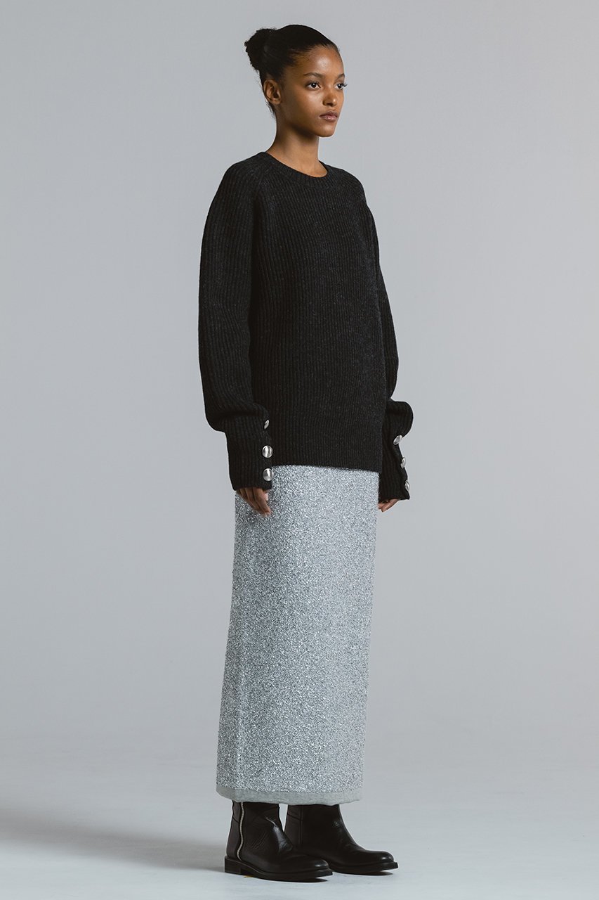 【チノ/CINOH】のGLITTER ニット スカート 人気、トレンドファッション・服の通販 founy(ファニー) 　ファッション　Fashion　レディースファッション　Fashion for Women　スカート　Skirts　ロングスカート　Long Skirts / Maxi & Midi Skirts　2025年　2025　2025-2026秋冬・A/W　Autumn/Winter 2025–26 AW25–26　エレガント 上品　Elegant　シューズ　Shoes, Footwear　シンプル　Simple, Minimal　スリット　Slit, Slit Detail　ロング　Long, Long-Length　A/W・秋冬　Autumn/Winter　other-7|ID: prp329100004642574 ipo3291000000033486741