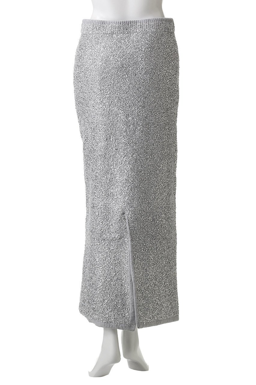 【チノ/CINOH】のGLITTER ニット スカート 人気、トレンドファッション・服の通販 founy(ファニー) 　ファッション　Fashion　レディースファッション　Fashion for Women　スカート　Skirts　ロングスカート　Long Skirts / Maxi & Midi Skirts　エレガント 上品　Elegant　シューズ　Shoes, Footwear　シンプル　Simple, Minimal　スリット　Slit, Slit Detail　ロング　Long, Long-Length　other-4|ID: prp329100004642574 ipo3291000000035753560