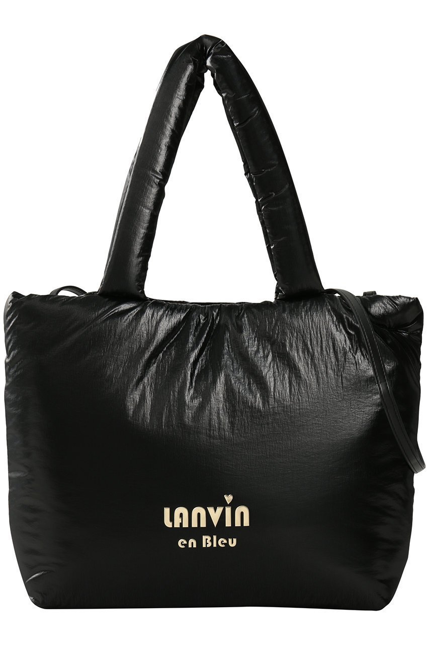 【ランバン オン ブルー/LANVIN en Bleu】のパデッドトートバッグ インテリア・キッズ・メンズ・レディースファッション・服の通販 founy(ファニー) 　ファッション　Fashion　レディースファッション　Fashion for Women　バッグ　Bags　おすすめ　Recommended / Our Picks　シンプル　Simple, Minimal　ドローコード　Drawcord, Drawstring Cord　ポケット　Pocket, Pocket Detail　リュクス　Luxury, Elegant, High-End, Chic　ワーク　Workwear, Utility Style　旅行　Travel　ブラック|ID: prp329100004643517 ipo3291000000035947226
