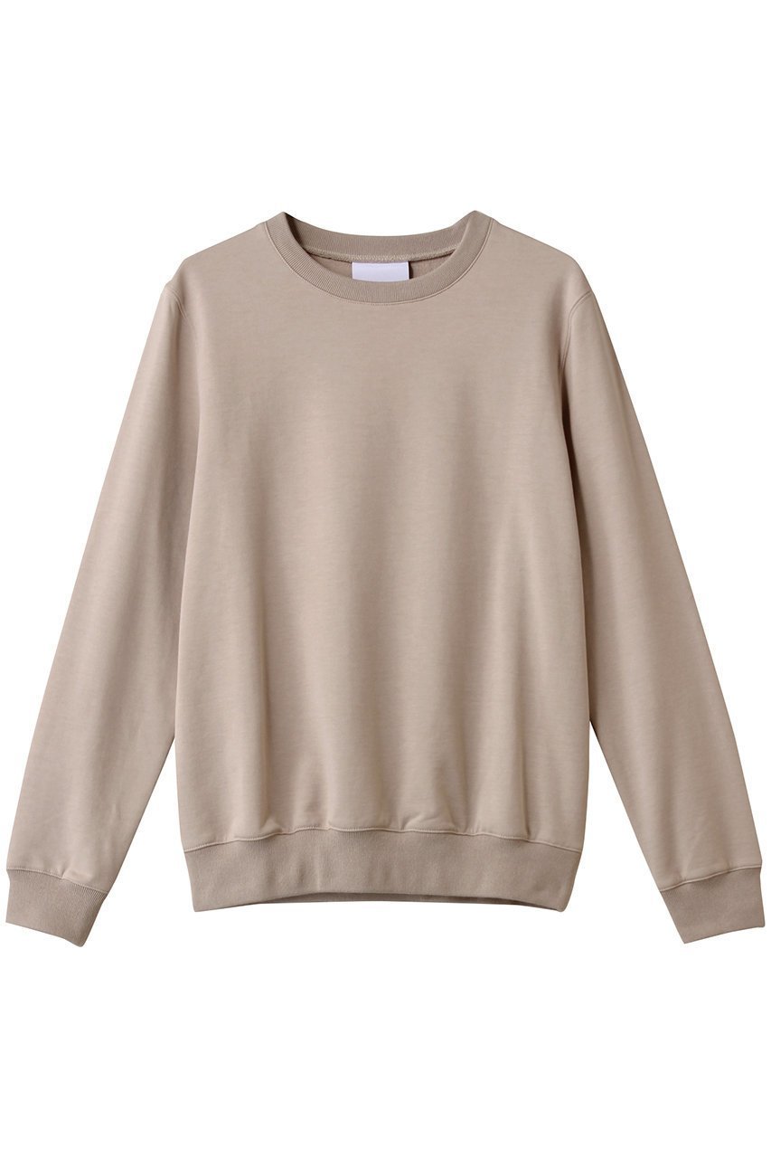 【スローン/SLOANE】のスピンギザコットン クルーネックスウェット インテリア・キッズ・メンズ・レディースファッション・服の通販 founy(ファニー) 　ファッション　Fashion　レディースファッション　Fashion for Women　トップス・カットソー　Cut & Sew Tops　シャツ・ブラウス・オフィスカジュアル　Elegant Blouses & Button-Ups　レディースパーカー・カジュアルフーディー　Casual Hoodies & Sweatshirts　ロングTシャツ・Tシャツ　Longline T-Shirts & Tees　スウェット・クルーネックトップス　Sweatshirts & Crewnecks / Relaxed Fit Sweat Tops　カットソー・ベーシックTシャツ　Cut-and-Sewn Tops / Stretch Tees & Basics　2025年　2025　2025-2026秋冬・A/W　Autumn/Winter 2025–26 AW25–26　なめらか　Smooth, Silky Texture　インド　Indian Textile　スウェット / スエット　Sweatshirt, Sweatwear　ベーシック　Basic, Essential　A/W・秋冬　Autumn/Winter　ライトベージュ|ID: prp329100004643542 ipo3291000000033497764