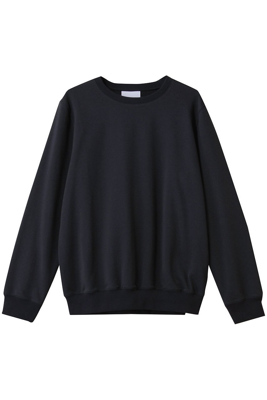 【スローン/SLOANE】のスピンギザコットン クルーネックスウェット インテリア・キッズ・メンズ・レディースファッション・服の通販 founy(ファニー) 　ファッション　Fashion　レディースファッション　Fashion for Women　トップス・カットソー　Cut & Sew Tops　シャツ・ブラウス・オフィスカジュアル　Elegant Blouses & Button-Ups　レディースパーカー・カジュアルフーディー　Casual Hoodies & Sweatshirts　ロングTシャツ・Tシャツ　Longline T-Shirts & Tees　スウェット・クルーネックトップス　Sweatshirts & Crewnecks / Relaxed Fit Sweat Tops　カットソー・ベーシックTシャツ　Cut-and-Sewn Tops / Stretch Tees & Basics　2025年　2025　2025-2026秋冬・A/W　Autumn/Winter 2025–26 AW25–26　なめらか　Smooth, Silky Texture　インド　Indian Textile　スウェット / スエット　Sweatshirt, Sweatwear　ベーシック　Basic, Essential　A/W・秋冬　Autumn/Winter　ネイビー|ID: prp329100004643542 ipo3291000000033497765