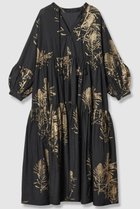 【ハウス オブ ロータス/HOUSE OF LOTUS】のハクプリントティアードワンピース ブラック|ID: prp329100004643550 ipo3291000000033497854