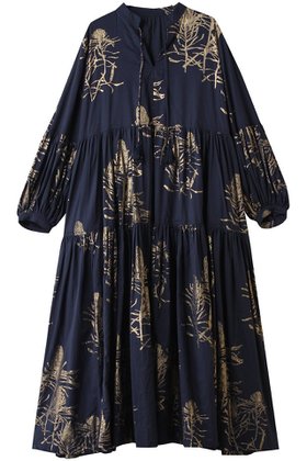 【ハウス オブ ロータス/HOUSE OF LOTUS】のハクプリントティアードワンピース 人気、トレンドファッション・服の通販 founy(ファニー) ファッション Fashion レディースファッション Fashion for Women ワンピース Dresses チュニック Tunic Tops & Dresses インド Indian Textile コンパクト Compact, Small Size スタンド Stand Collar, Upright Stand スリット Slit, Slit Detail チュニック Tunic, Long Top ティアードワンピース Tiered Dress, Flared Dress プリント Print, Printed Pattern モチーフ Motif, Design Theme ロング Long, Long-Length 再入荷 Restock / Back in Stock |ID:prp329100004643550