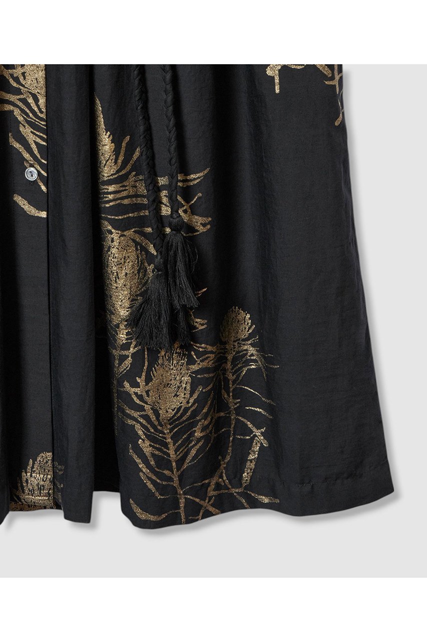 【ハウス オブ ロータス/HOUSE OF LOTUS】のハクプリントピンタックワンピース 人気、トレンドファッション・服の通販 founy(ファニー) 　ファッション　Fashion　レディースファッション　Fashion for Women　ワンピース　Dresses　チュニック　Tunic Tops & Dresses　2025年　2025　2025-2026秋冬・A/W　Autumn/Winter 2025–26 AW25–26　インド　Indian Textile　スリーブ　Sleeve, Long Sleeve / Short Sleeve　チュニック　Tunic, Long Top　フレア　Flare, Flared　プリント　Print, Printed Pattern　モチーフ　Motif, Design Theme　ロング　Long, Long-Length　エレガント 上品　Elegant　A/W・秋冬　Autumn/Winter　other-6|ID: prp329100004643552 ipo3291000000033497874