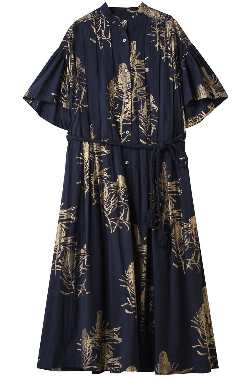 【ハウス オブ ロータス/HOUSE OF LOTUS】のハクプリントピンタックワンピース 人気、トレンドファッション・服の通販 founy(ファニー) 　ファッション　Fashion　レディースファッション　Fashion for Women　ワンピース　Dresses　チュニック　Tunic Tops & Dresses　インド　Indian Textile　スリーブ　Sleeve, Long Sleeve / Short Sleeve　チュニック　Tunic, Long Top　フレア　Flare, Flared　プリント　Print, Printed Pattern　モチーフ　Motif, Design Theme　ロング　Long, Long-Length　エレガント 上品　Elegant　再入荷　Restock / Back in Stock　 other-1|ID: prp329100004643552 ipo3291000000034005408