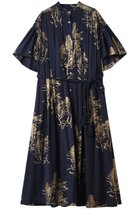 【ハウス オブ ロータス/HOUSE OF LOTUS】のハクプリントピンタックワンピース 人気、トレンドファッション・服の通販 founy(ファニー) ファッション Fashion レディースファッション Fashion for Women ワンピース Dresses チュニック Tunic Tops & Dresses インド Indian Textile スリーブ Sleeve, Long Sleeve / Short Sleeve チュニック Tunic, Long Top フレア Flare, Flared プリント Print, Printed Pattern モチーフ Motif, Design Theme ロング Long, Long-Length エレガント 上品 Elegant thumbnail ネイビー|ID: prp329100004643552 ipo3291000000035357179