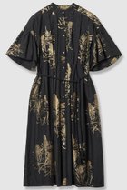 【ハウス オブ ロータス/HOUSE OF LOTUS】のハクプリントピンタックワンピース 人気、トレンドファッション・服の通販 founy(ファニー) ファッション Fashion レディースファッション Fashion for Women ワンピース Dresses チュニック Tunic Tops & Dresses インド Indian Textile スリーブ Sleeve, Long Sleeve / Short Sleeve チュニック Tunic, Long Top フレア Flare, Flared プリント Print, Printed Pattern モチーフ Motif, Design Theme ロング Long, Long-Length エレガント 上品 Elegant thumbnail ブラック|ID: prp329100004643552 ipo3291000000035357181