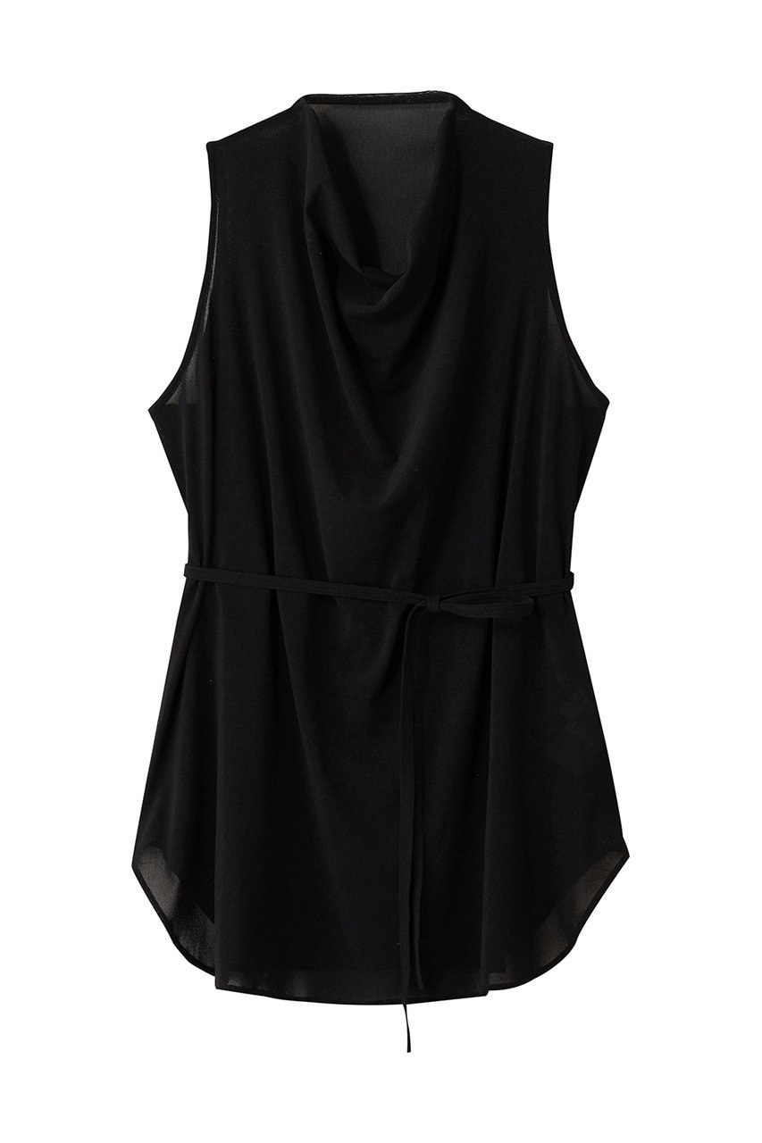 【スタニングルアー/STUNNING LURE】のチュールトップス インテリア・キッズ・メンズ・レディースファッション・服の通販 founy(ファニー) 　ファッション　Fashion　レディースファッション　Fashion for Women　トップス・カットソー　Cut & Sew Tops　キャミソール&ノースリーブ　Camisoles & Sleeveless Tops　シャツ・ブラウス・オフィスカジュアル　Elegant Blouses & Button-Ups　チュール　Tulip, Tulip Motif　ノースリーブ　Sleeveless, No-Sleeve　フォルム　Silhouette, Form　ブラック|ID: prp329100004643566 ipo3291000000035947371