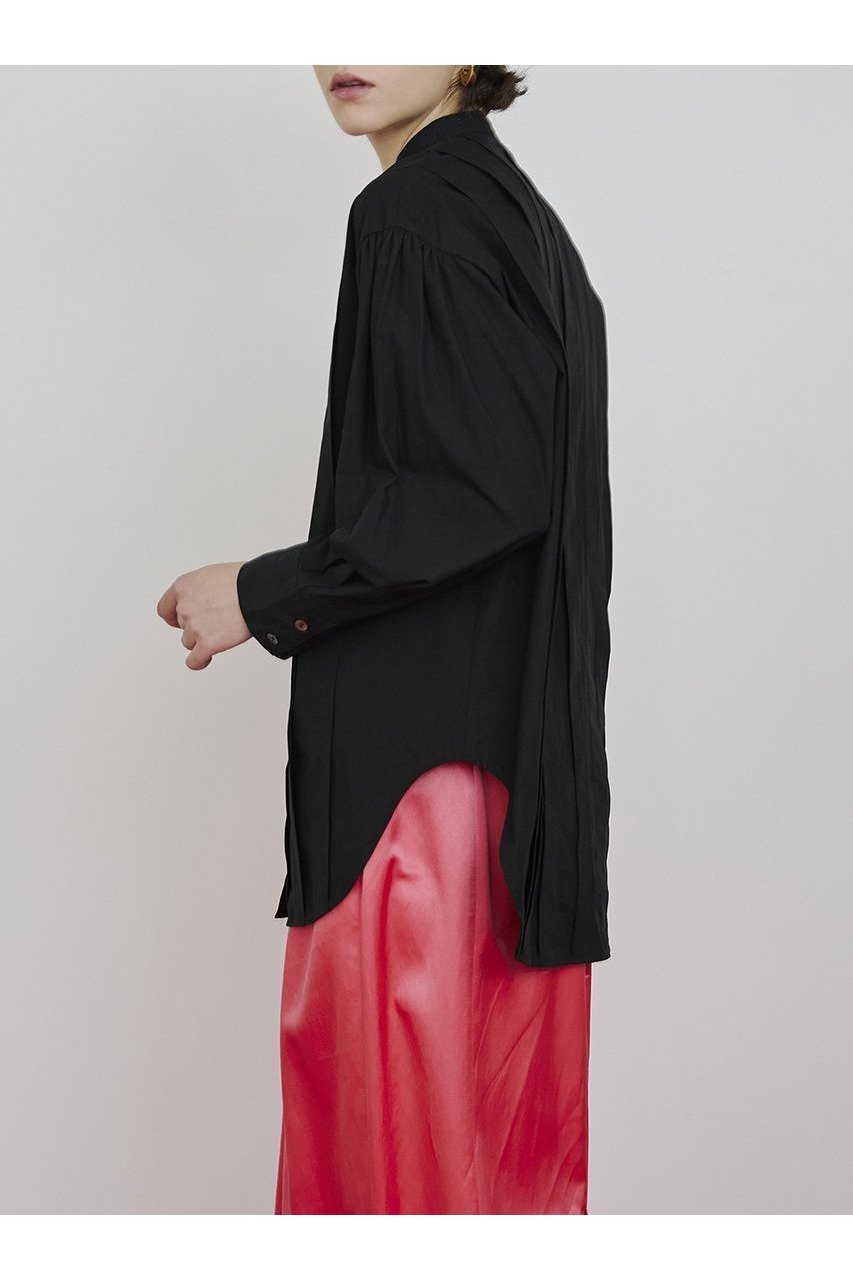 【ハウス オブ ロータス/HOUSE OF LOTUS】のコットンピンタックシャツ 人気、トレンドファッション・服の通販 founy(ファニー) 　ファッション　Fashion　レディースファッション　Fashion for Women　トップス・カットソー　Cut & Sew Tops　シャツ・ブラウス・オフィスカジュアル　Elegant Blouses & Button-Ups　2025年　2025　2025-2026秋冬・A/W　Autumn/Winter 2025–26 AW25–26　なめらか　Smooth, Silky Texture　ギャザー　Gathered, Ruffled　スリーブ　Sleeve, Long Sleeve / Short Sleeve　パウダー　Powder, Soft Tone　ブロード　Broadcloth, Fine Cotton　ラウンド　Round, Round Neck　ロング　Long, Long-Length　エレガント 上品　Elegant　A/W・秋冬　Autumn/Winter　other-4|ID: prp329100004643568 ipo3291000000033497995
