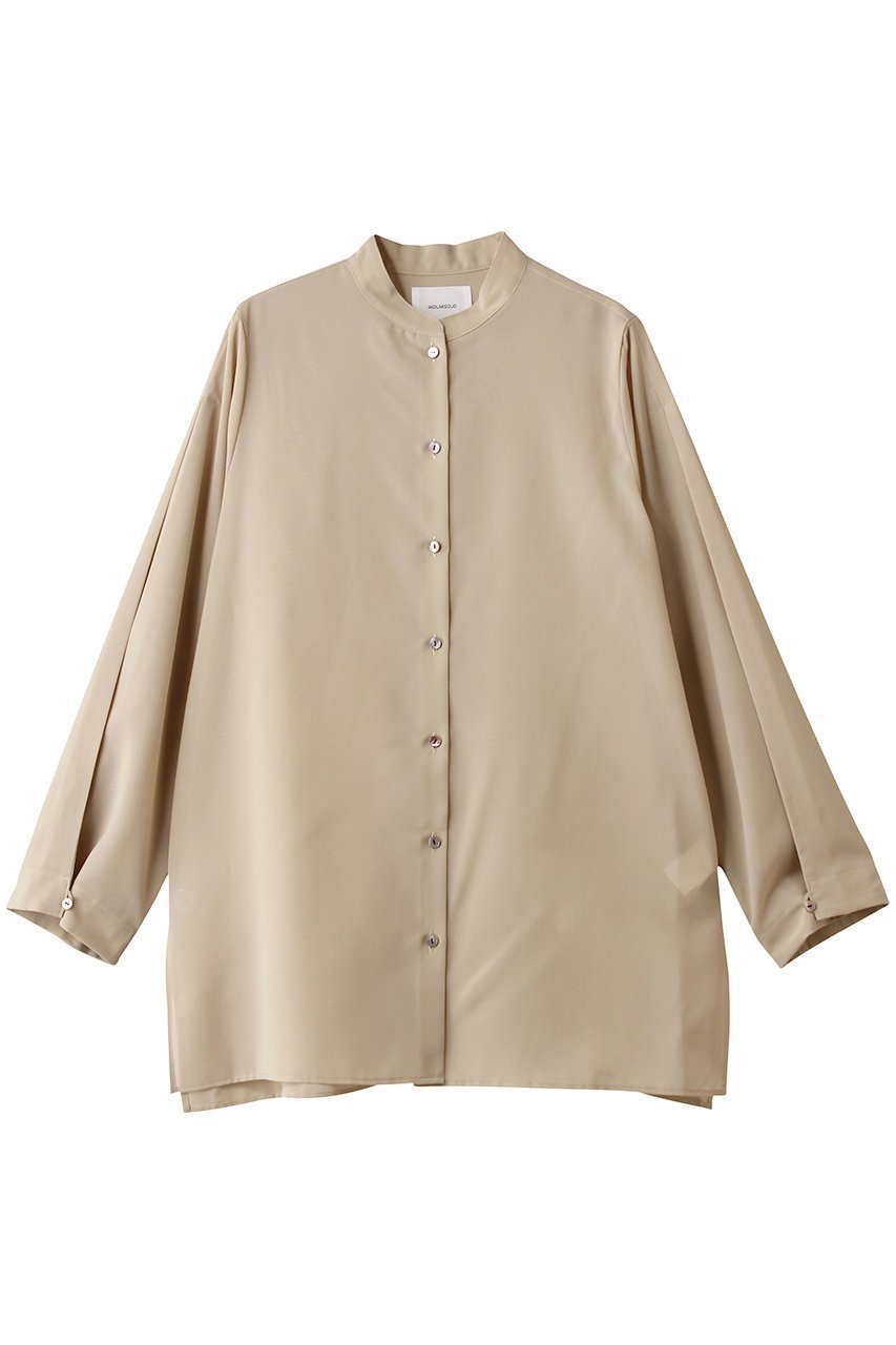 【ミディウミソリッド/MIDIUMISOLID】のflare slv sheer shirt シャツ インテリア・キッズ・メンズ・レディースファッション・服の通販 founy(ファニー) 　ファッション　Fashion　レディースファッション　Fashion for Women　トップス・カットソー　Cut & Sew Tops　シャツ・ブラウス・オフィスカジュアル　Elegant Blouses & Button-Ups　2025年　2025　2025-2026秋冬・A/W　Autumn/Winter 2025–26 AW25–26　シアー　Sheer, See-Through　スリット　Slit, Slit Detail　スリーブ　Sleeve, Long Sleeve / Short Sleeve　フレア　Flare, Flared　ロング　Long, Long-Length　A/W・秋冬　Autumn/Winter　羽織　Haori, Light Jacket　beige|ID: prp329100004643570 ipo3291000000033498006