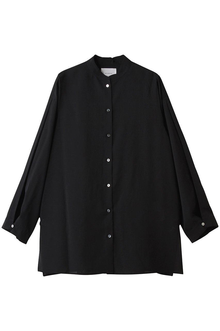 【ミディウミソリッド/MIDIUMISOLID】のflare slv sheer shirt シャツ インテリア・キッズ・メンズ・レディースファッション・服の通販 founy(ファニー) 　ファッション　Fashion　レディースファッション　Fashion for Women　トップス・カットソー　Cut & Sew Tops　シャツ・ブラウス・オフィスカジュアル　Elegant Blouses & Button-Ups　2025年　2025　2025-2026秋冬・A/W　Autumn/Winter 2025–26 AW25–26　シアー　Sheer, See-Through　スリット　Slit, Slit Detail　スリーブ　Sleeve, Long Sleeve / Short Sleeve　フレア　Flare, Flared　ロング　Long, Long-Length　A/W・秋冬　Autumn/Winter　羽織　Haori, Light Jacket　black|ID: prp329100004643570 ipo3291000000033498008