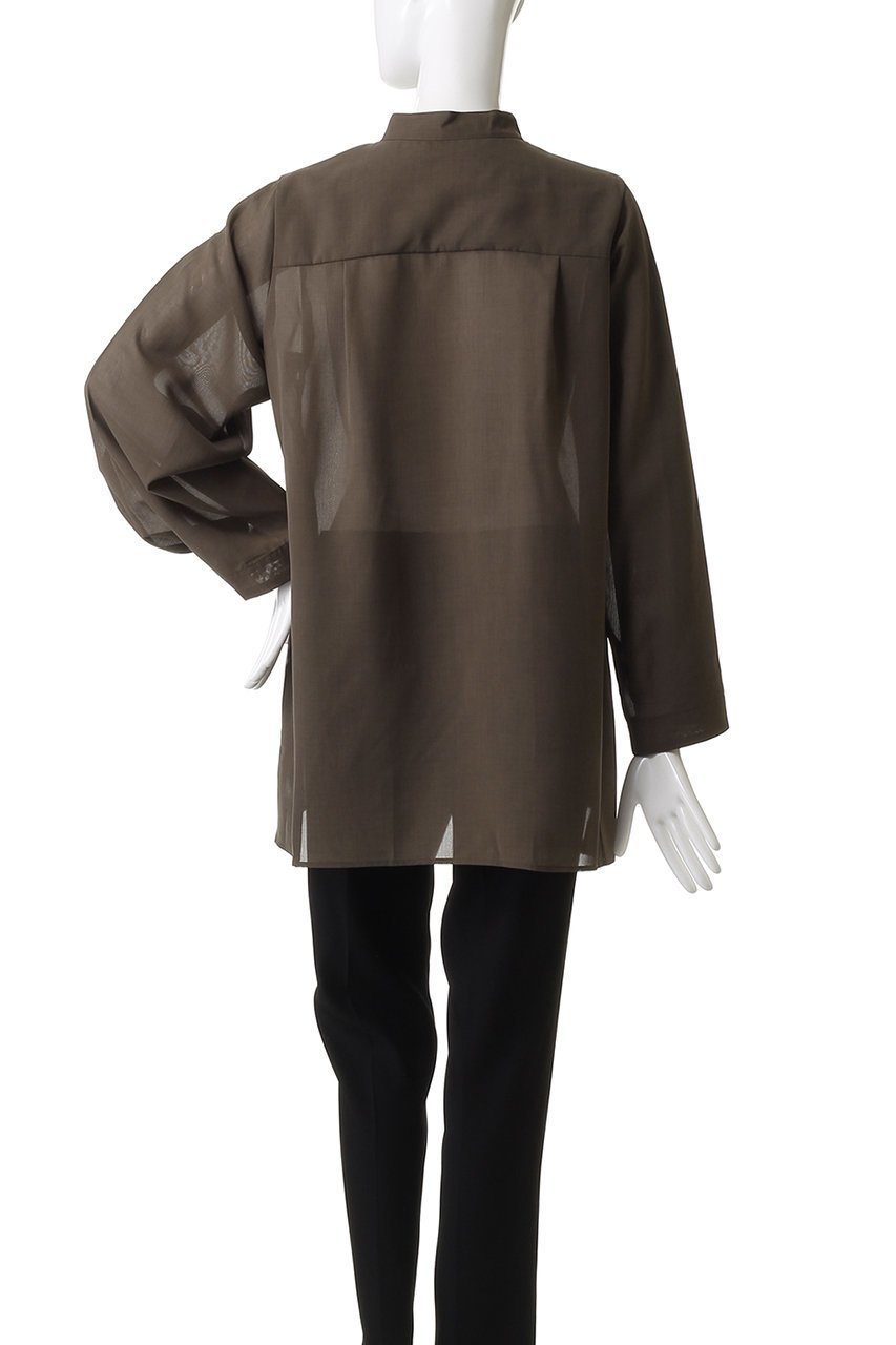 【ミディウミソリッド/MIDIUMISOLID】のflare slv sheer shirt シャツ 人気、トレンドファッション・服の通販 founy(ファニー) 　ファッション　Fashion　レディースファッション　Fashion for Women　トップス・カットソー　Cut & Sew Tops　シャツ・ブラウス・オフィスカジュアル　Elegant Blouses & Button-Ups　2025年　2025　2025-2026秋冬・A/W　Autumn/Winter 2025–26 AW25–26　シアー　Sheer, See-Through　スリット　Slit, Slit Detail　スリーブ　Sleeve, Long Sleeve / Short Sleeve　フレア　Flare, Flared　ロング　Long, Long-Length　A/W・秋冬　Autumn/Winter　羽織　Haori, Light Jacket　other-4|ID: prp329100004643570 ipo3291000000033498011