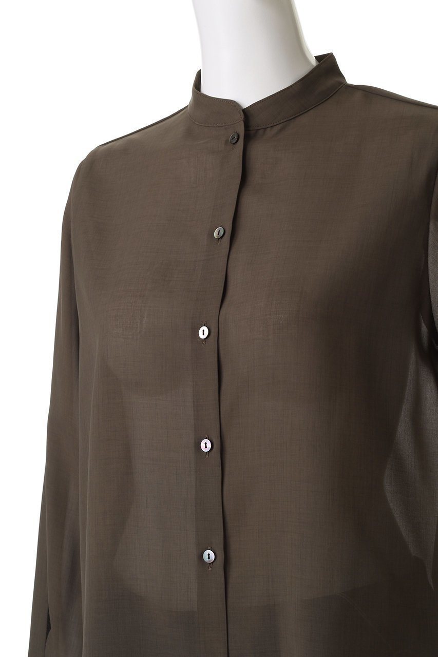 【ミディウミソリッド/MIDIUMISOLID】のflare slv sheer shirt シャツ 人気、トレンドファッション・服の通販 founy(ファニー) 　ファッション　Fashion　レディースファッション　Fashion for Women　トップス・カットソー　Cut & Sew Tops　シャツ・ブラウス・オフィスカジュアル　Elegant Blouses & Button-Ups　2025年　2025　2025-2026秋冬・A/W　Autumn/Winter 2025–26 AW25–26　シアー　Sheer, See-Through　スリット　Slit, Slit Detail　スリーブ　Sleeve, Long Sleeve / Short Sleeve　フレア　Flare, Flared　ロング　Long, Long-Length　A/W・秋冬　Autumn/Winter　羽織　Haori, Light Jacket　other-5|ID: prp329100004643570 ipo3291000000033498012