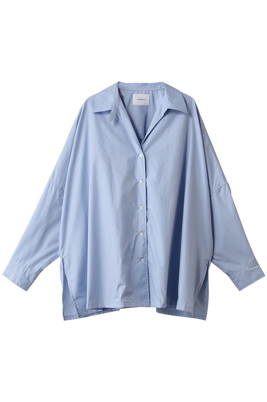 【ミディウミソリッド/MIDIUMISOLID】のskipper poncho shirt シャツ インテリア・キッズ・メンズ・レディースファッション・服の通販 founy(ファニー) 　ファッション　Fashion　レディースファッション　Fashion for Women　トップス・カットソー　Cut & Sew Tops　シャツ・ブラウス・オフィスカジュアル　Elegant Blouses & Button-Ups　2025年　2025　2025-2026秋冬・A/W　Autumn/Winter 2025–26 AW25–26　スリット　Slit, Slit Detail　スリーブ　Sleeve, Long Sleeve / Short Sleeve　ポンチョ　Poncho, Cape Style　ロング　Long, Long-Length　A/W・秋冬　Autumn/Winter　l.blue|ID: prp329100004643571 ipo3291000000033498017