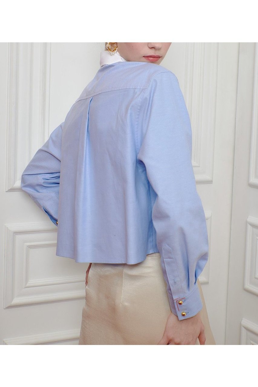 【アルアバイル/allureville】の【LOULOU WILLOUGHBY】クレリックシャツ 人気、トレンドファッション・服の通販 founy(ファニー) 　ファッション　Fashion　レディースファッション　Fashion for Women　トップス・カットソー　Cut & Sew Tops　シャツ・ブラウス・オフィスカジュアル　Elegant Blouses & Button-Ups　2025年　2025　2025-2026秋冬・A/W　Autumn/Winter 2025–26 AW25–26　オックス　Oxford Fabric　ショート　Short, Short Length　スリーブ　Sleeve, Long Sleeve / Short Sleeve　トレンド　Trend, Trending Now　ロング　Long, Long-Length　エレガント 上品　Elegant　今季　This Season, Current Season　A/W・秋冬　Autumn/Winter　other-8|ID: prp329100004643572 ipo3291000000033498031